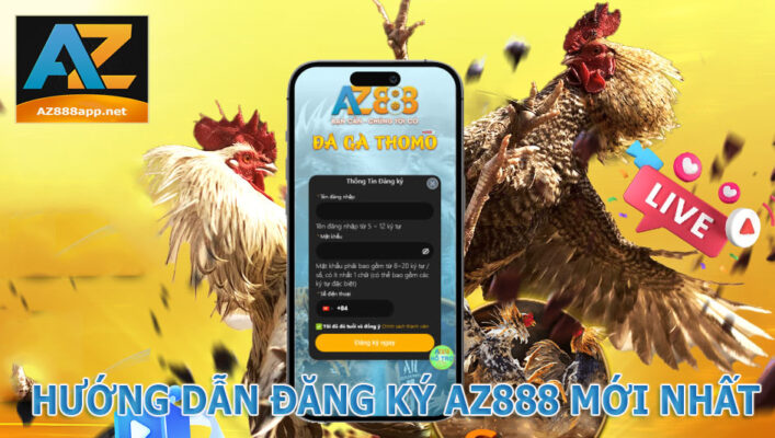 Giao diện đăng ký az888 trên Mobile