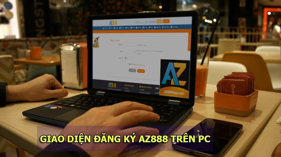 Giao diện đăng ký AZ888 trên PC